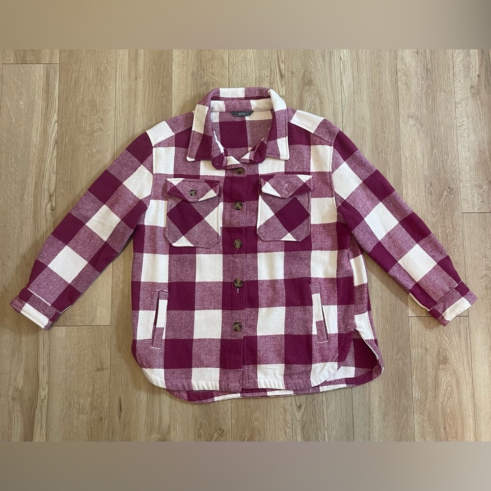 Shacket Plaid Size Large